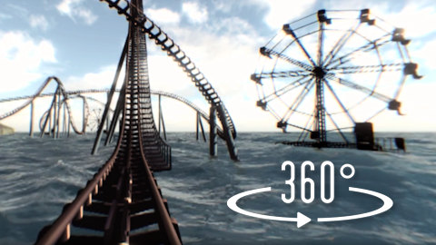 vr roller coaster 360°